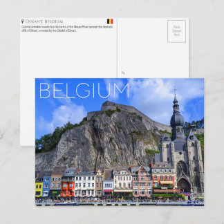 Carte postale de voyage de Dinant, Belgique
