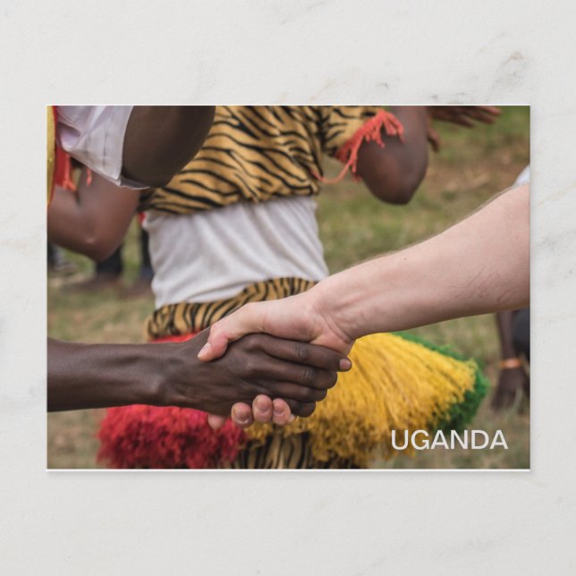 Carte postale de voyage de l'amitié ougandaise (Devant)