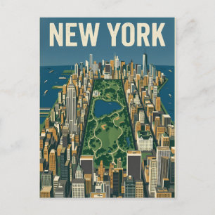 carte postale de voyage de New York City