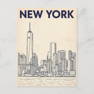 carte postale de voyage de New York City