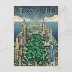 carte postale de voyage de New York City