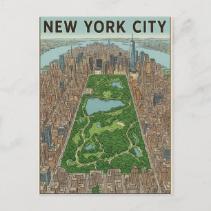 carte postale de voyage de New York City
