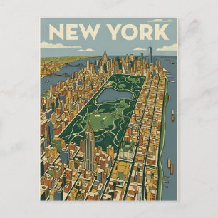carte postale de voyage de New York City