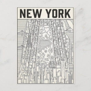 carte postale de voyage de New York City
