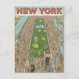 carte postale de voyage de New York City