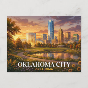 Carte postale de voyage d'Oklahoma City Souvenir