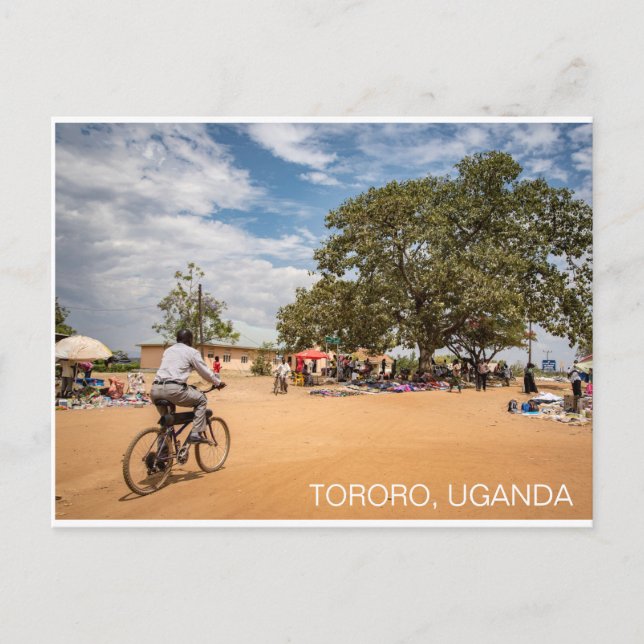 Carte postale de voyage du marché de Tororo Ougand (Devant)