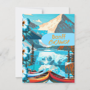 Carte postale de voyage du parc Banff, Carte posta