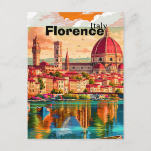 Carte postale de voyage Florence Italie, Art de vo