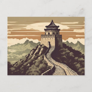 Carte postale de voyage Great Wall of China
