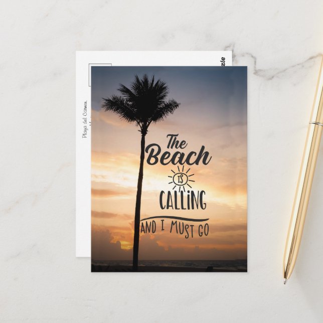 Carte postale de voyage inspirante (Devant/Arrière en situation)