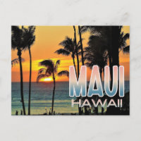 Carte postale de voyage Maui, Hawaï 