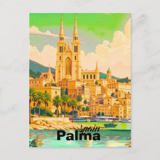 carte postale de voyage palma espagne art espagne
