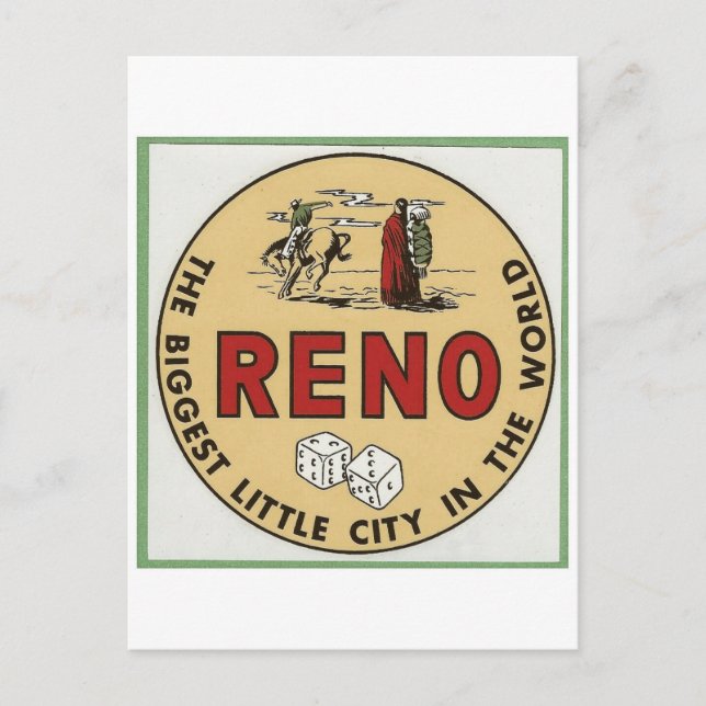 CARTE POSTALE DE VOYAGE RENO NEVADA (Devant)