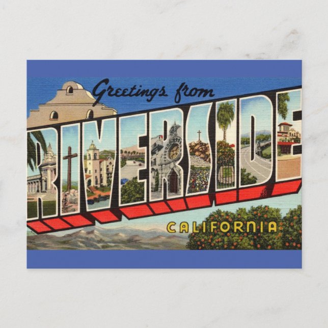 Carte postale de voyage Riverside Ca. (Devant)