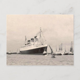 Carte postale de voyage RMS Queen Mary Maiden