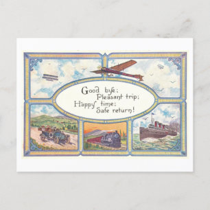 Carte postale de voyage "Safe Travels" vintage