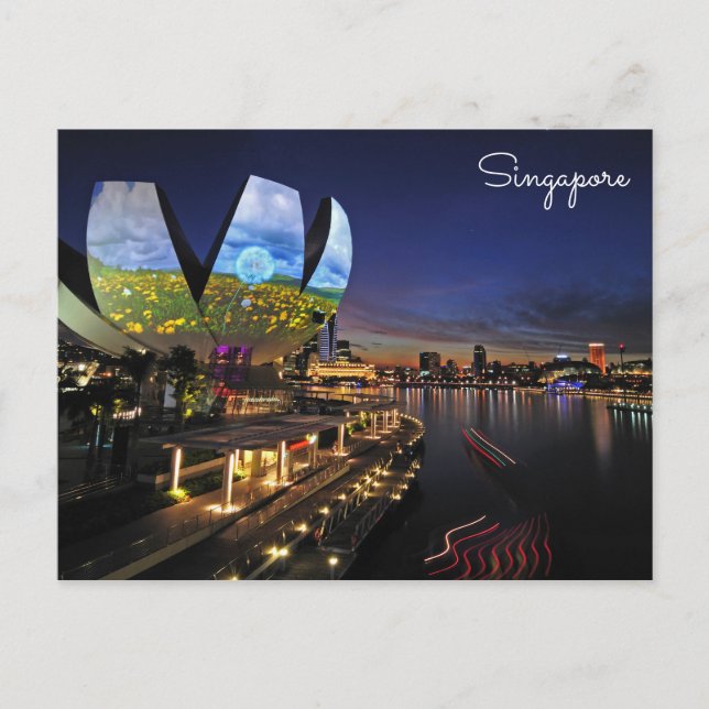 Carte postale de voyage Singapour - Musée d'Art et (Devant)