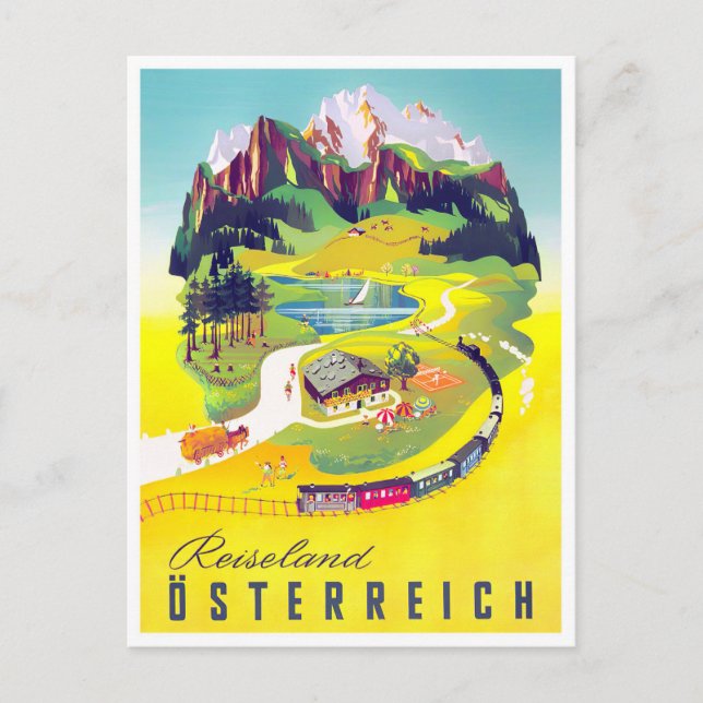 Carte postale de voyage vintage Autriche (Devant)