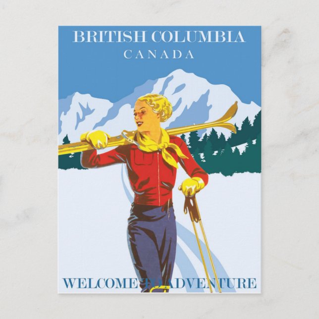 Carte postale de voyage vintage Canada (Devant)