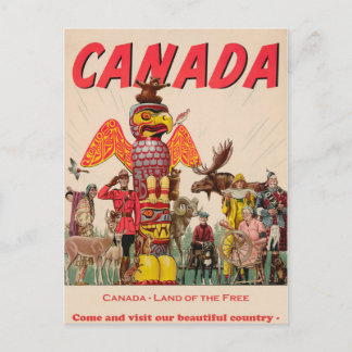 Carte postale de voyage vintage Canada