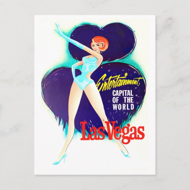 Carte postale de voyage vintage de Las Vegas (Devant)