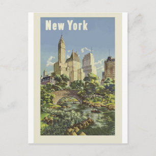 Carte postale de voyage vintage de New York États-