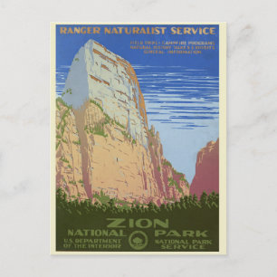 Carte postale de voyage vintage du parc national d