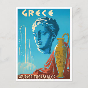 Carte postale de voyage vintage Grèce