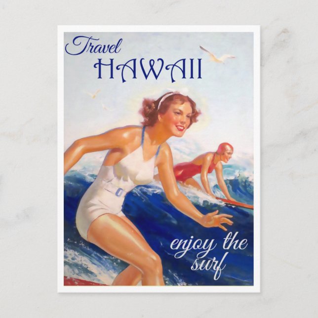 Carte postale de voyage vintage Hawaii (Devant)