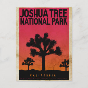 Carte postale de voyage vintage Joshua Tree Sunset