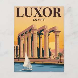 Carte postale de voyage vintage   Louxor, Égypte