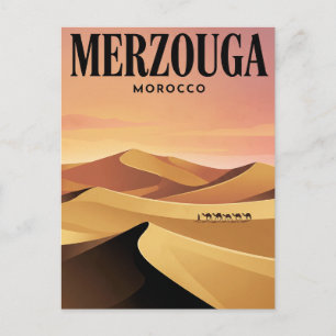 Carte postale de voyage vintage Merzouga, Maroc