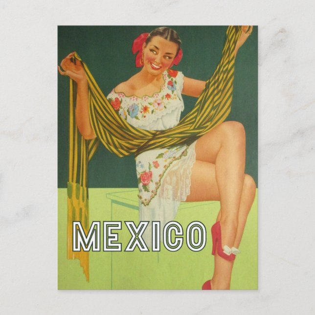 Carte postale de voyage vintage Mexique (Devant)