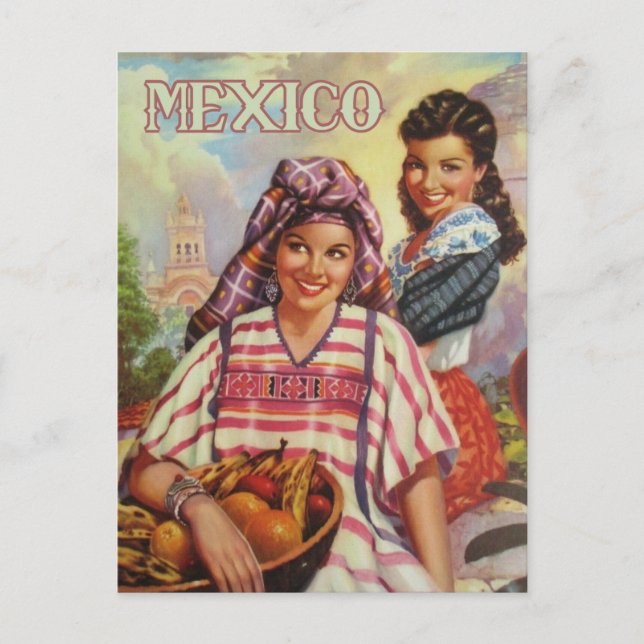 Carte postale de voyage vintage Mexique (Devant)