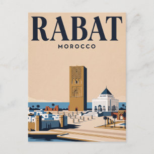 Carte postale de voyage vintage   Rabat, Maroc