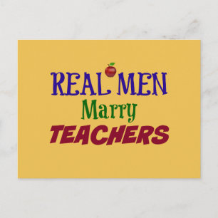 Carte Postale De vrais hommes marient des enseignants