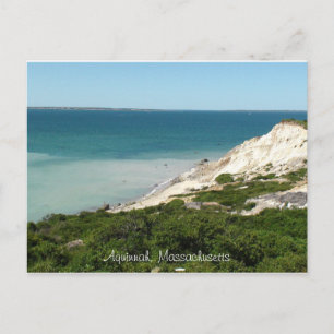 Carte postale de vue du phare à Aquinnah, Ma
