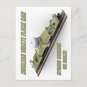 Carte postale de wagon de transport de déchets nuc