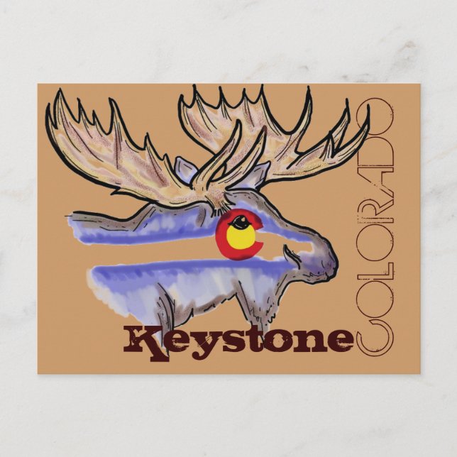 Carte postale de wapiti de Keystone Colorado (Devant)