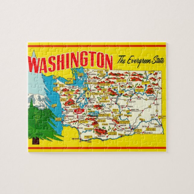 Carte postale de Washington Jigsaw Puzzle (Horizontal)