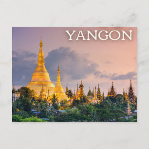 Carte postale de Yangon, Myanmar (Birmanie)