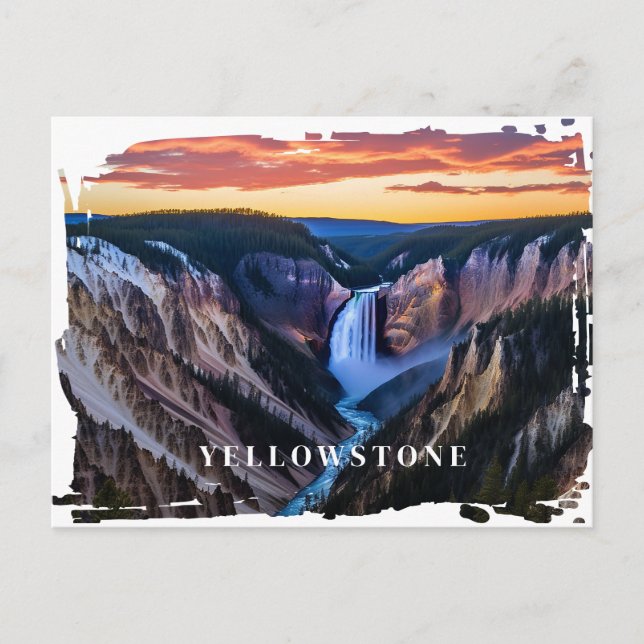 Carte postale de Yellowstone Falls (Devant)