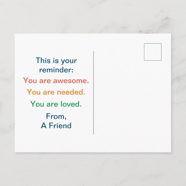 Carte postale de You Matter (Dos)