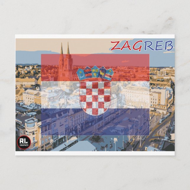 Carte postale de Zagreb (Devant)