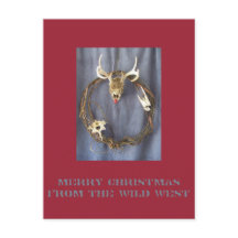Carte postale Dead Rudolph Wild West Christmas
