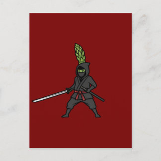 Carte Postale Deadly Asparagus Ninja Shinobi Needle Sword 