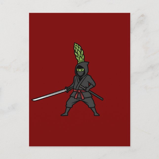 Carte Postale Deadly Asparagus Ninja Shinobi Needle Sword  (Devant)