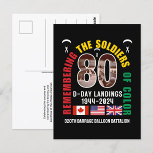 Carte Postale DEBARQUEMENT DU JOUR J 80e Anniversaire Soldats de