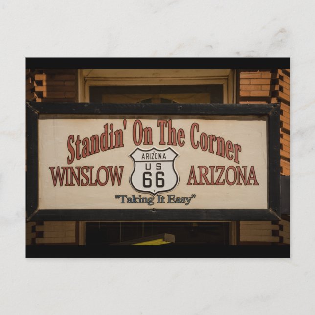 Carte Postale Debout au coin à Winslow, AZ. (Devant)